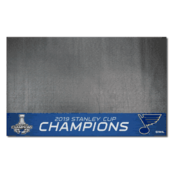 St. Louis Blues Vinyl Grill Mat - 26in. x 42in., 2019 Stanley Cup Champions