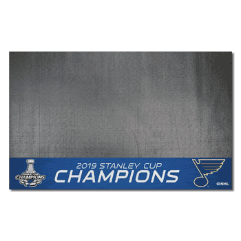St. Louis Blues Vinyl Grill Mat - 26in. x 42in., 2019 Stanley Cup Champions