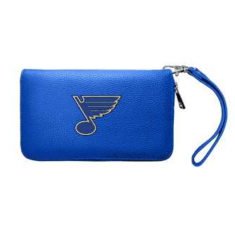 St. Louis Blues Zip Organizer Wallet Pebble Royal