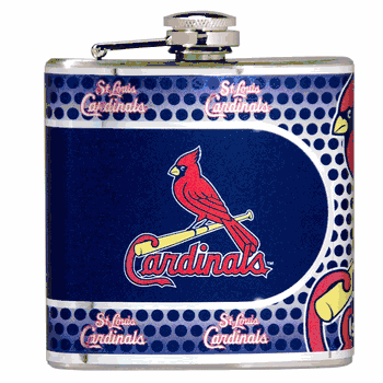 St. Louis Cardinals 6oz Stainless Steel Flask with Metallic Graphics