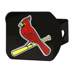 St. Louis Cardinals Black Metal Hitch Cover - 3D Color Emblem