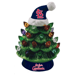 St. Louis Cardinals Christmas Tree 4 Inch LED Tabletop