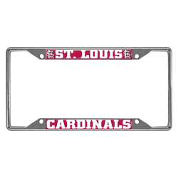 St. Louis Cardinals Chrome Metal License Plate Frame, 6.25in x 12.25in