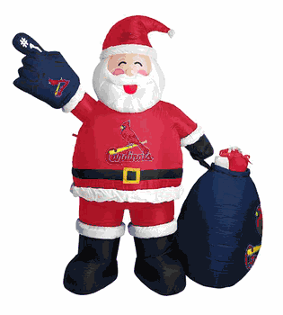 St. Louis Cardinals 7 FT Inflatable Santa