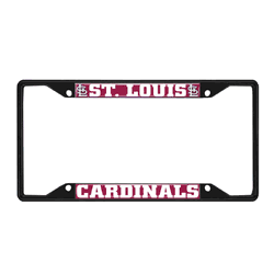 St. Louis Cardinals Metal License Plate Frame Black Finish