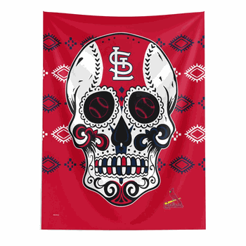 St Louis Cardinals MLB Candy Skull Wall Hanging