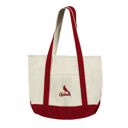 St. Louis Cardinals MLB Canvas Tote with Colored Strap