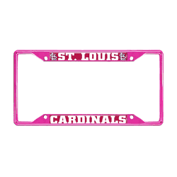 St. Louis Cardinals Pink Metal License Plate Frame - 6.25"x12.25"