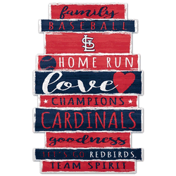 St. Louis Cardinals Sign 11x17 Wood Family Word Design