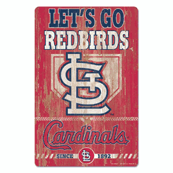 St. Louis Cardinals Sign 11x17 Wood Slogan Design