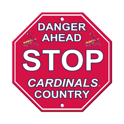 St. Louis Cardinals Sign 12x12 Plastic Stop Style CO