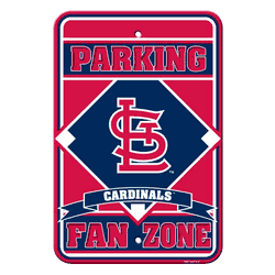 St. Louis Cardinals Sign 12x18 Plastic Fan Zone Parking Style CO