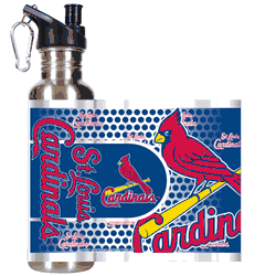 St. Louis Cardinals Stainless Steel Water Bottle with Hi-Def Metallic Graphics