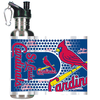St. Louis Cardinals Stainless Steel Water Bottle with Hi-Def Metallic Graphics