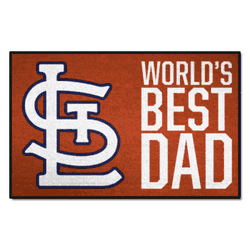 St. Louis Cardinals Starter Mat Accent Rug - 19in. x 30in. World's Best Dad Starter Mat