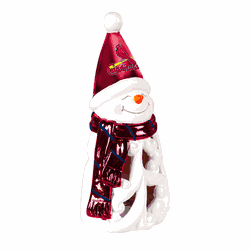 St. Louis Cardinals Statue 8 Inch LED Snowman