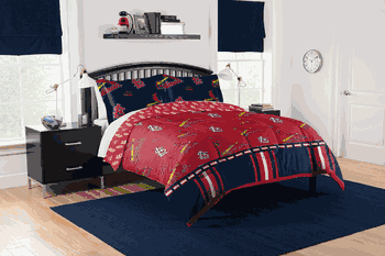 MLB St. Louis Cardinals Rotary Queen Bed In A Bag Set
