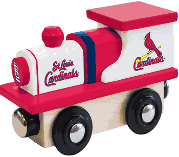 St. Louis Cardinals Wood Train Engine
