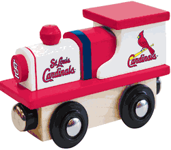 St. Louis Cardinals Wood Train Engine