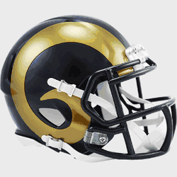 St Louis Rams 2000 to 2016 Riddell Speed Mini Replica Throwback Helmet