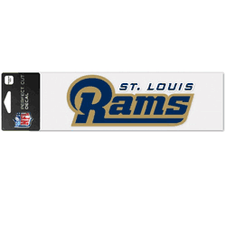 St. Louis Rams Decal 3x10 Perfect Cut Wordmark Color