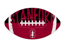 Stanford Cardinal 12" Football Cutout Sign with City Name
