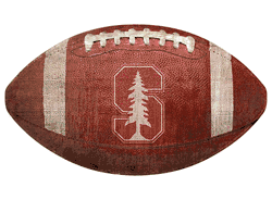 Stanford Cardinal 12" Football Shaped Sign