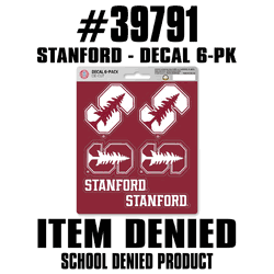 Stanford Cardinal 6 Count Mini Decal Sticker Pack