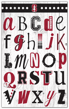 Stanford Cardinal Alphabet 11x19 Sign
