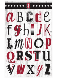 Stanford Cardinal Alphabet 11x19 Sign