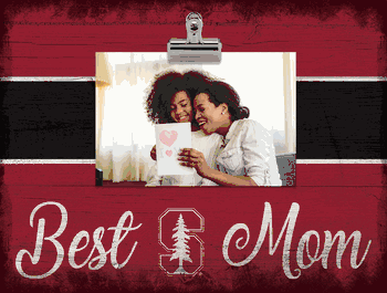 Stanford Cardinal Best Mom with Stripe Clip Frame