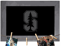 Stanford Cardinal Blank Chalkboard with frame & clothespins 11x19 Sign