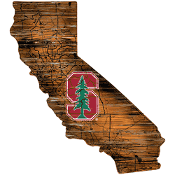 Stanford Cardinal Distressed State with Logo