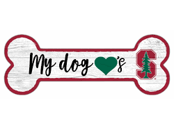 Stanford Cardinal Dog Bone 6x12 Sign