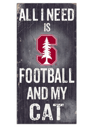 Stanford Cardinal Football and My Cat 6x12 Sign