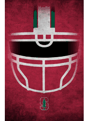 Stanford Cardinal Ghost Helmet 17x26