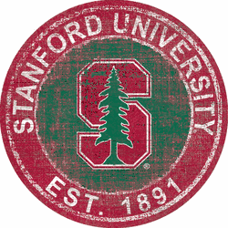 Stanford Cardinal Heritage Logo Round Sign