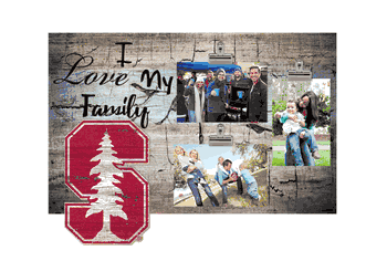 Stanford Cardinal I Love my Family Clip Frame