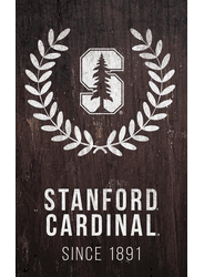 Stanford Cardinal Laurel Wreath 11x19 Sign