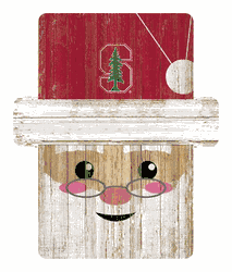 Stanford Cardinal Santa Ornament