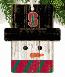 Stanford Cardinal Snowman Ornament