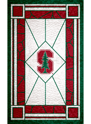 Stanford Cardinal Stained Glass 11x19 Wood Sign