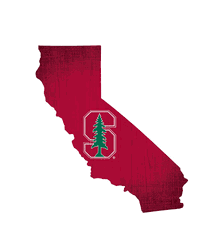 Stanford Cardinal Team Color Logo State Sign
