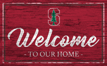 Stanford Cardinal Team Color Welcome 11x19 Sign