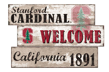 Stanford Cardinal Welcome 3 Plank