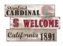 Stanford Cardinal Welcome 3 Plank