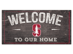 Stanford Cardinal Welcome Distressed 6 x 12