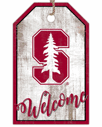 Stanford Cardinal Welcome Team Tag 11x19 Sign