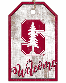 Stanford Cardinal Welcome Team Tag 11x19 Sign