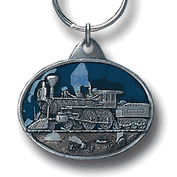 Steam Engi Metal Key Chain with Enameled Detailsne